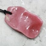 Rhodochrosite Pendant & Wax Cotton Cord ~60x34mm