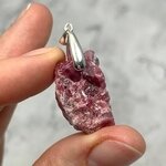 Rhodonite Healing Crystal 925 Silver Pendant ~27mm
