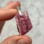 Rhodonite Healing Crystal 925 Silver Pendant ~29mm