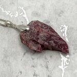 Rhodonite Healing Crystal 925 Silver Pendant ~35mm