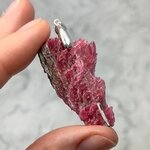 Rhodonite Healing Crystal 925 Silver Pendant ~46mm
