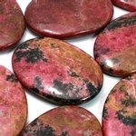 Rhodonite Palm Stone (Extra Grade) ~70x50mm