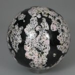 Rhodonite Snowflake Crystal Sphere  ~6.1cm