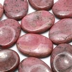 Rhodonite Thumb Stone ~40mm