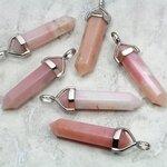 Rose Opal Double Terminating Point 925 Silver Pendant ~35mm