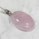 Rose Quartz Gemstone Pendant  ~27mm