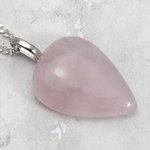 Rose Quartz Gemstone Pendant  ~29mm