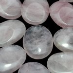 Rose Quartz Thumb Stone ~40mm