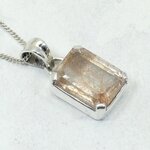Rutilated Quartz 925 Silver Pendant ~20mm
