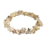 Rutilated Quartz Gemstone Chip Bracelet