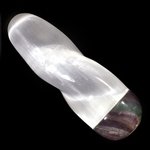 Selenite & Rainbow Fluorite Spiral Massage Wand ~90 x 29mm