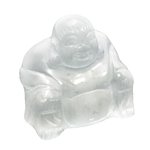 Selenite Sitting Buddha Statue