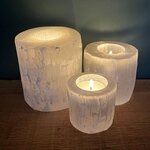 Selenite Tealight Candle Holder