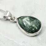 Seraphinite 925 Silver Pendant ~17mm