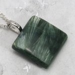 Serephinite Gemstone Pendant ~23mm