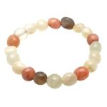 Shaded Moonstone Crystal Bead Bracelet