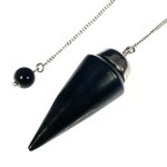 Shungite Long Drop Pendulum