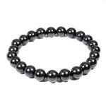 Shungite Round Bead Bracelet