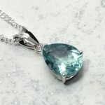 Siberian Blue Spinel Teardrop Pendant ~11mm