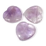 Side Drilled Amethyst Hearts - 40mm