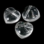 Side Drilled Quartz Hearts - 30mm