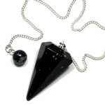 Snowflake Obsidian Crystal Pendulum