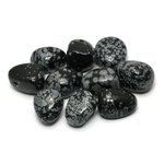 Snowflake Obsidian Drilled Tumble Stone