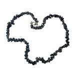 Snowflake Obsidian Gemstone Chip Necklace ~ 35"