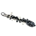 Snowflake Obsidian Recuperation Crystal Charm