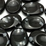Snowflake Obsidian Thumb Stone ~40mm
