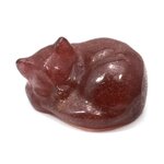 Strawberry Quartz Crystal Cat 35mm