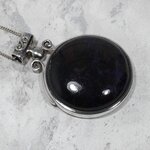 Sugilite Circle 925 Silver Pendant ~47mm