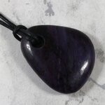 Sugilite Drilled Tumblestone with Cord  ~35x28mm