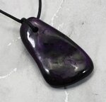 Sugilite Drilled Tumblestone with Cord  ~47mm