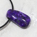 Sugilite Pendant With Wax Cotton Cord  ~25 x 13mm
