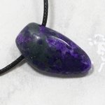 Sugilite Pendant With Wax Cotton Cord  ~27 x 14mm