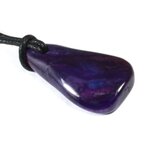Sugilite Pendant With Wax Cotton Cord  ~29x18mm
