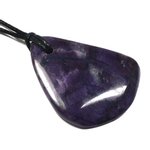 Sugilite Pendant With Wax Cotton Cord  ~41 x 30mm