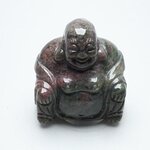 Superior Bloodstone Carved Sitting Buddha Statue ~52mm