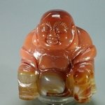 Superior Carnelian Carved Sitting Buddha Statue ~53mm