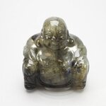 Superior Labradorite Sitting Buddha Statue ~52mm