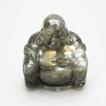 Superior Labradorite Sitting Buddha Statue ~52mm