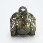 Superior Labradorite Sitting Buddha Statue ~52mm