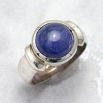 Tanzanite & Silver Ring ~ 8 US Ring Size , Q UK Ring Size