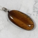 Tiger Eye Gemstone Pendant ~32mm