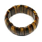 Tiger Eye Nugget Bracelet - Curved Rectangles