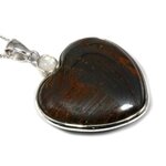 Tiger Iron & Moonstone Heart Pendant