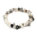 Tourmalinated Quartz Gemstone Chip Bracelet