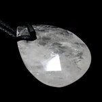 Tourmalinated Quartz Pendant & Wax Cotton Cord ~30mm