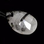 Tourmalinated Quartz Pendant & Wax Cotton Cord ~31mm